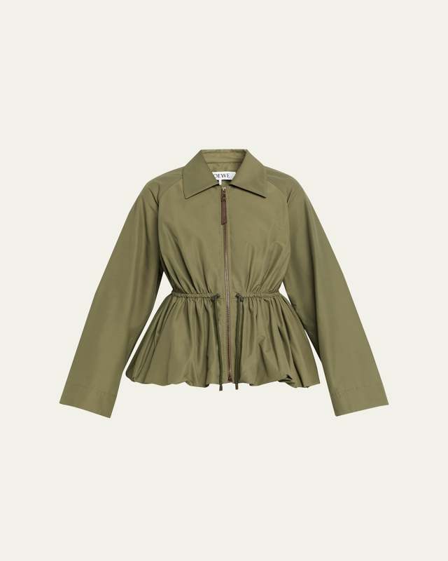 Ruched Windbreaker Jacket